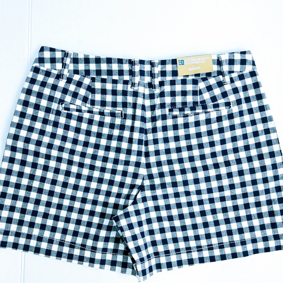NWT Merona Gingham Navy & White Shorts - Picture 4 of 8